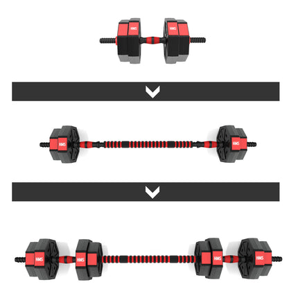 Set de gantere și gantere compozit de 15 kg