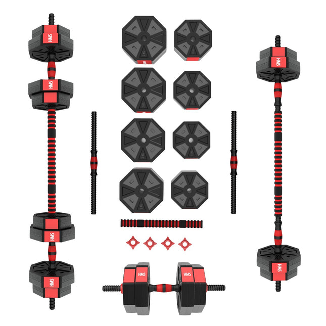 Set de gantere și gantere compozit de 15 kg