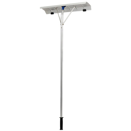 160 - 610 cm deszăpezit acoperiș din aluminiu + TPE cu roți și mâner extensibil lopată de zăpadă argintie