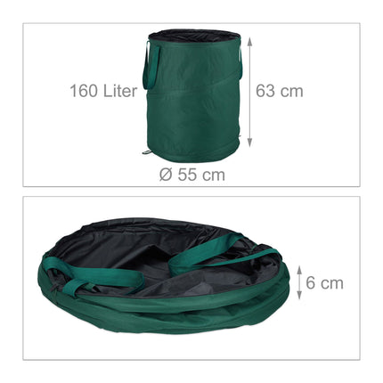 Saci cu frunze de tip pop-up de 160 l în seturi de 3
