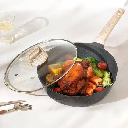 17-Piece Nonstick Granite Cookware Set, Induction, Black