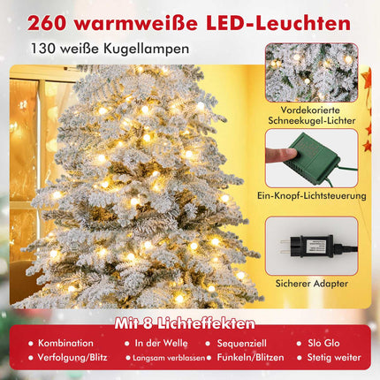 Brad de Crăciun artificial de 180 cm cu lumini LED