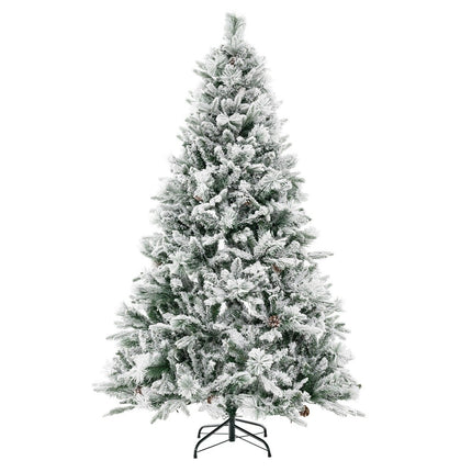 Pom de Crăciun artificial de 180 cm cu zăpadă, 8 moduri de lumină