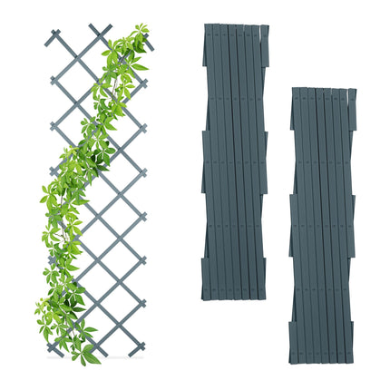 Set de 3 spaliere extensibile de 180 cm, gri