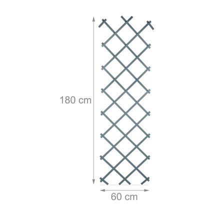 Set de 3 spaliere extensibile de 180 cm, gri