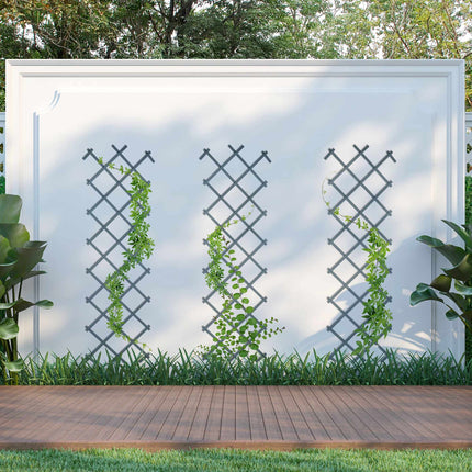 Set de 3 spaliere extensibile de 180 cm, gri