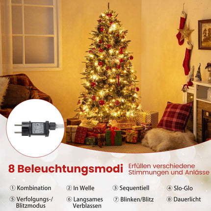 Brad de Crăciun artificial pre-iluminat de 180 cm cu lumini LED