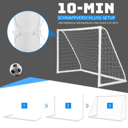 poarta de fotbal pentru copii 180 x 120 cm pentru jocuri si antrenamente copii si adolescenti de la 6 ani