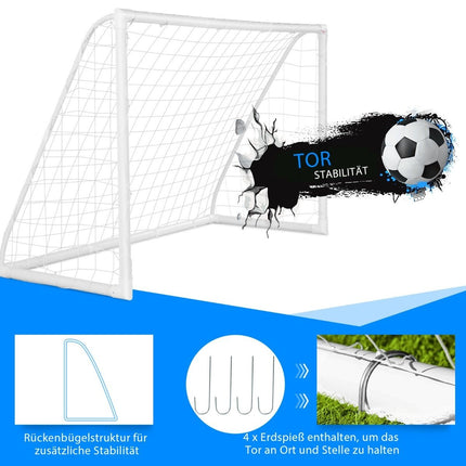 poarta de fotbal pentru copii 180 x 120 cm pentru jocuri si antrenamente copii si adolescenti de la 6 ani