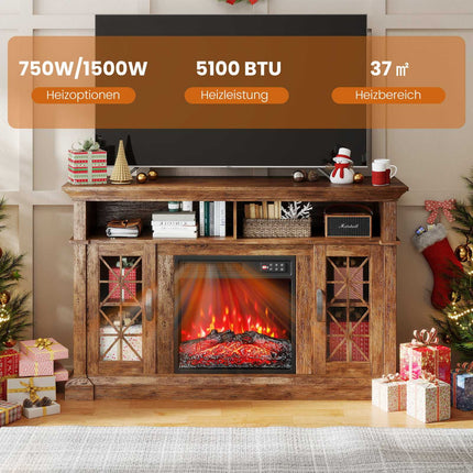 Șemineu electric de 18", 750W/1500W, telecomandă