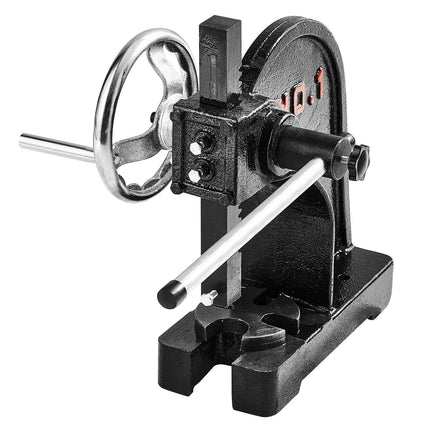 1 Ton Arbor Press, Cast Iron, Handwheel, 5.9 in Stroke