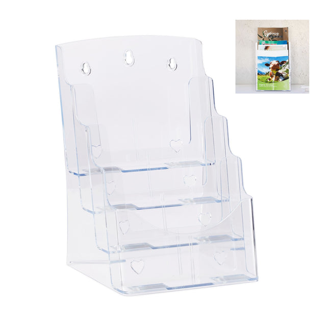 1 pc. Prospectus holder DIN A4 4 tier