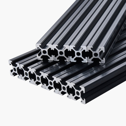 2020 T-Slot Aluminum Extrusion, 10 Pack 1200mm Black