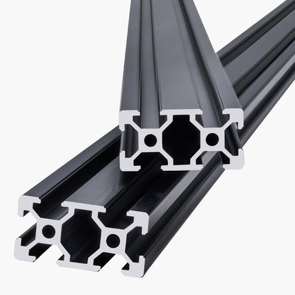2040 T-Slot Aluminum Extrusion, 5 Pack 2000mm Black