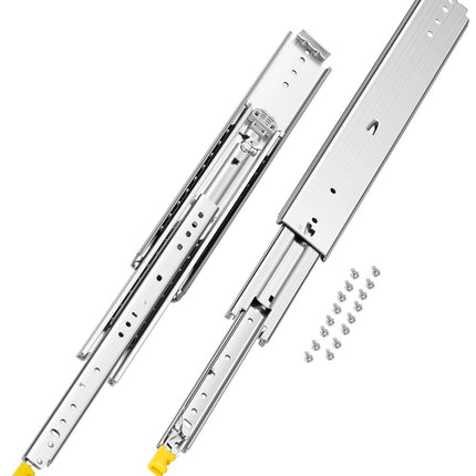 20-Inch Locking Full Extension Drawer Slides, 500 lb Pair