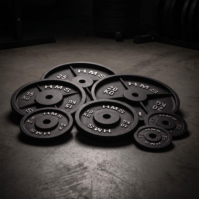 Disc de greutate din fontă de 20 kg, gaură de 31 mm, negru