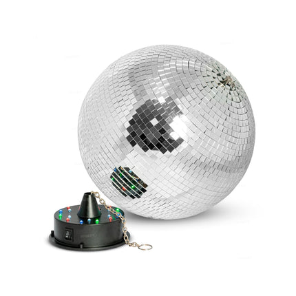 Glob disco de 20 cm cu motor și lumini LED