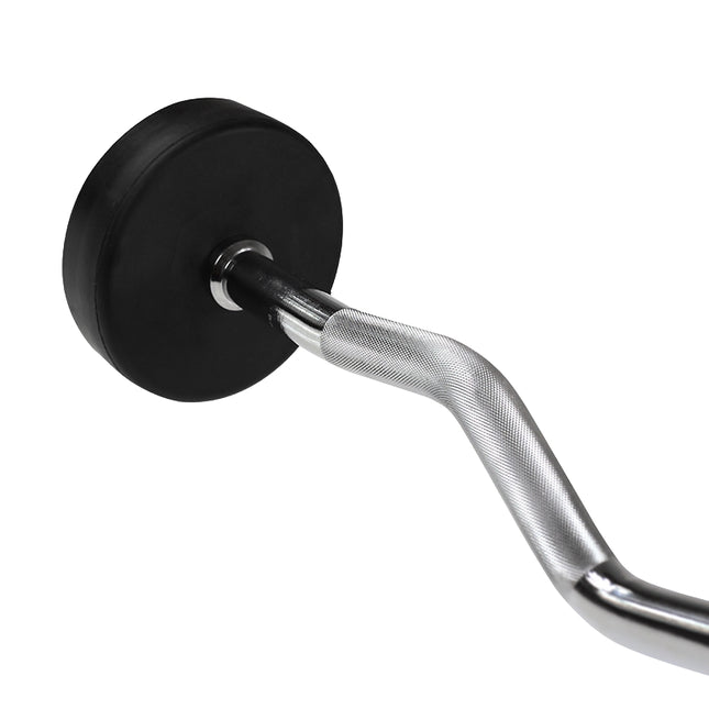 20 kg Curl Bar acoperit cu cauciuc - Echipament de gimnastică
