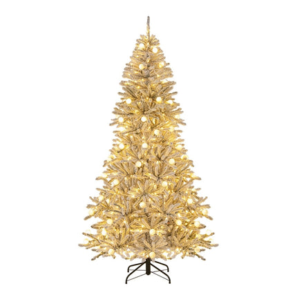Brad de Crăciun artificial, 210 cm, acoperit cu zăpadă, 350 LED-uri