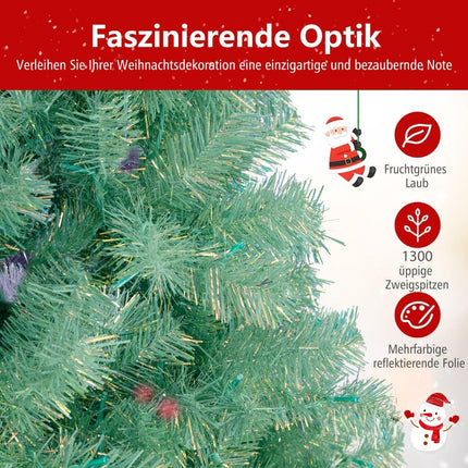 Brad de Crăciun artificial cu lumini LED, 225 cm, verde