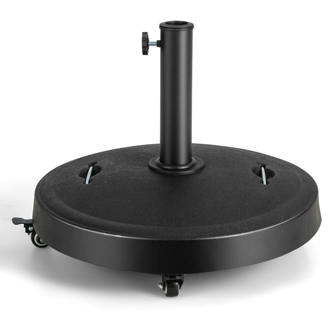 Suport de umbrelă de 23 kg cu roți și mânere suport de umbrelă pentru stâlpi de umbrelă de 38/48 mm Ø52 cm suport de umbrelă de piață