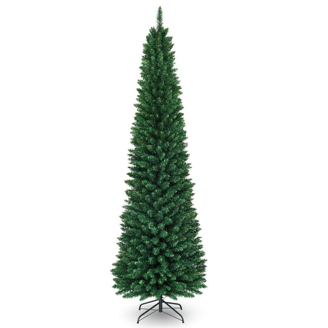 240cm Pom de Crăciun Ace PVC de înaltă calitate Pom de Crăciun în formă de creion artificial Verde