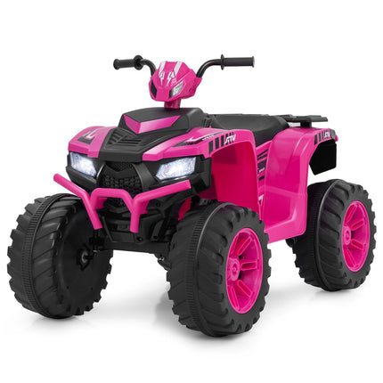 Quad-rolă electrică pentru copii de 24V, cu 2 viteze, muzică wireless, roz