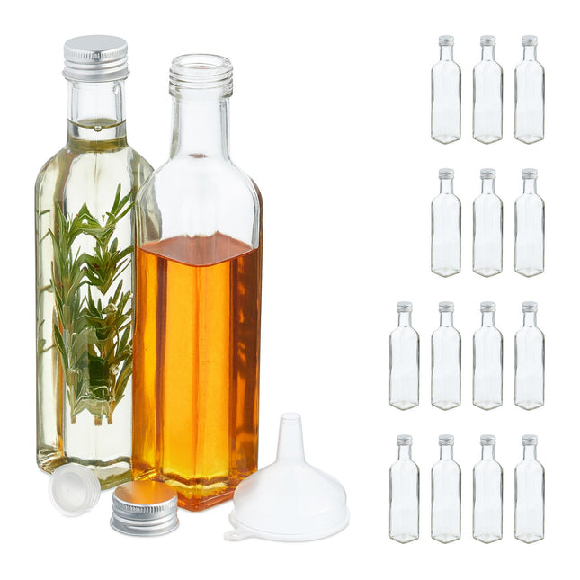 Sticle de sticlă de 250 ml pentru lichior, suc, ulei