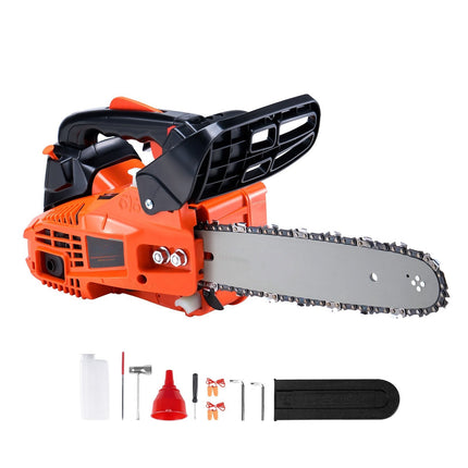 25.4cc Gas Chainsaw, 12-Inch Bar, Top Handle