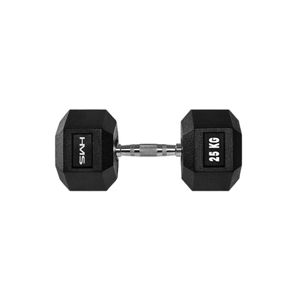 Gantera hexagonală de 25 kg - Aderență durabilă, anti-alunecare