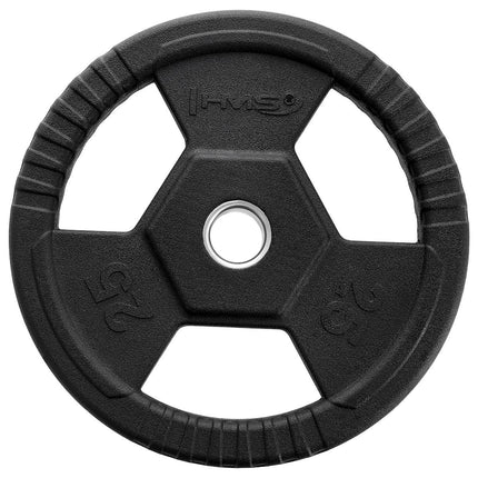 Placă de greutate olimpică de 25 kg, neagră