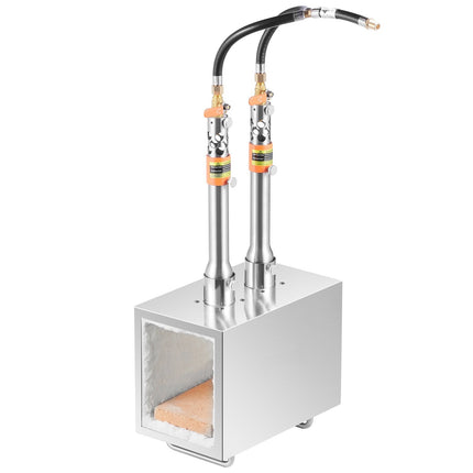 2-Burner Propane Forge, 2600F Square Stainless Steel