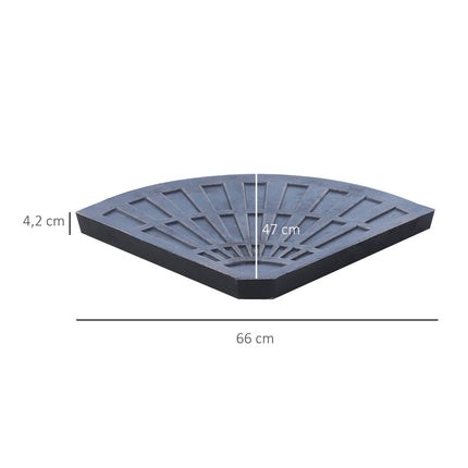 Umbrella stand weights, 2-piece set, resin and metal, 30 kg