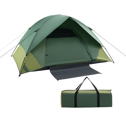 Cort de camping pentru 2 persoane cu prelată detașabilă, verde