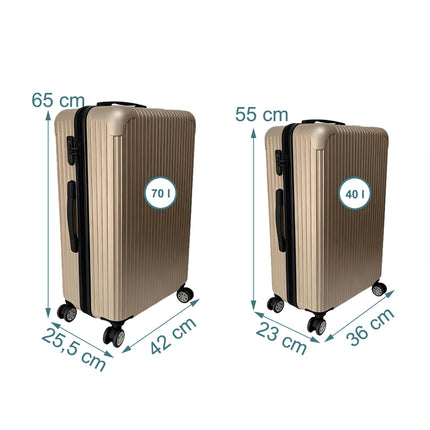 Set de 2 bagaje rigide cu roți la 360°