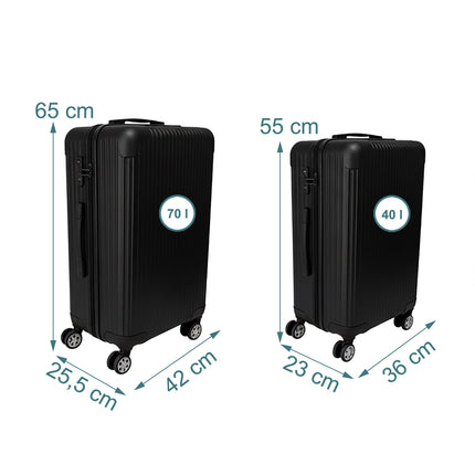 Set de 2 bagaje rigide cu roți la 360°