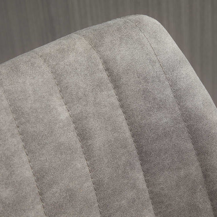Scaune de bar retro, 2 piese, microfibra gri, inaltime reglabila