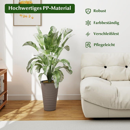 Set de 2 jardiniere rezistente la intemperii cu drenaj, 45 cm