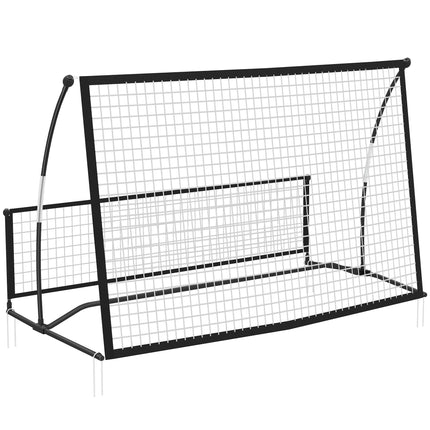 Loc de fotbal pliabil 2 în 1, negru, 200 x 94 cm