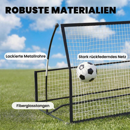 Loc de fotbal pliabil 2 în 1, negru, 200 x 94 cm