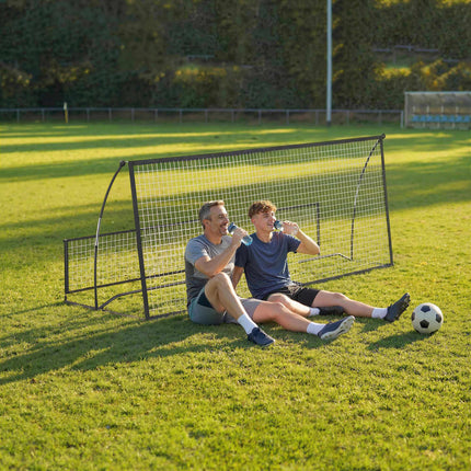 Loc de fotbal pliabil 2 în 1, negru, 200 x 94 cm