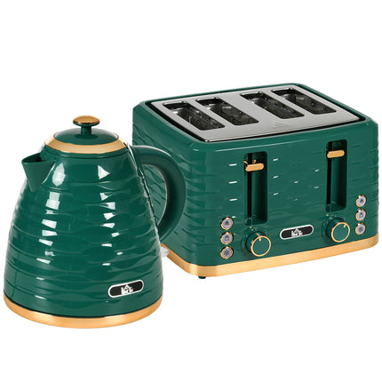 Set prăjitor de pâine și fierbător Green 2 în 1, 7 niveluri de rumenire