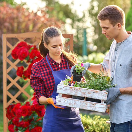Cutie de jardiniera din lemn 2 în 1 cu zăbrele