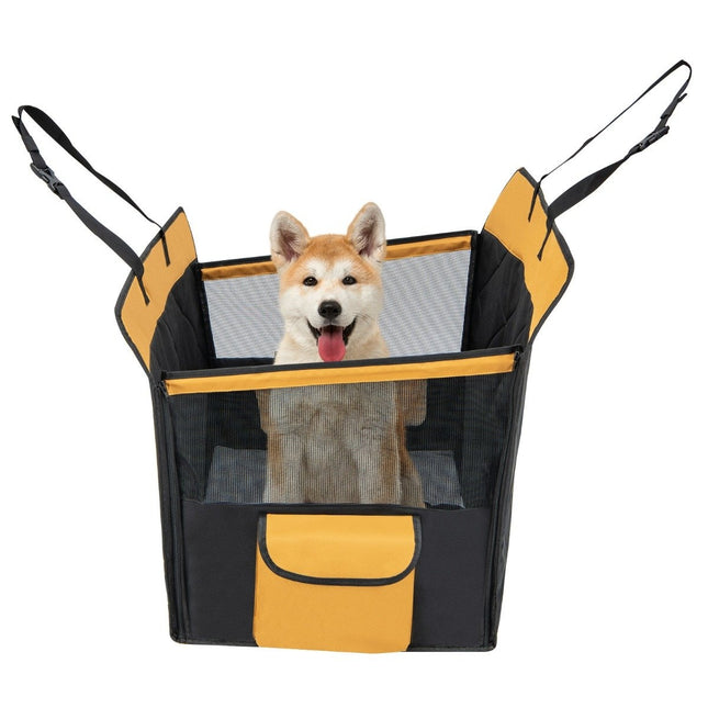Husa scaun auto 2 in 1 si lada pentru caini auto cu buzunar lateral, hidrofuga, 148 x 145 cm