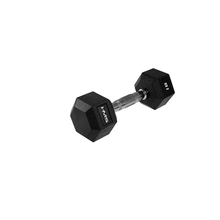 Gantera hexagonală de 2 kg - acoperită cu cauciuc