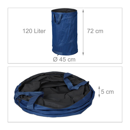 2 buc. saci de gradina 120 litri albastri