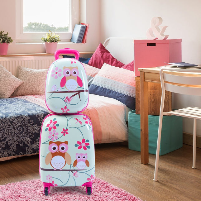 Set valiza din 2 piese bagaje de voiaj valiza 16'' + rucsac 12''