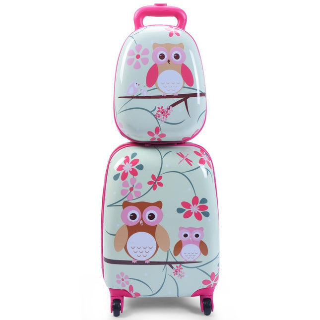 Set valiza din 2 piese bagaje de voiaj valiza 16'' + rucsac 12''