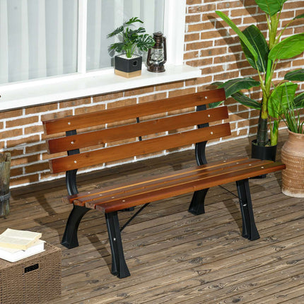 banca de gradina 2 locuri max. 240 kg, bancă de parc cu spătar, bancă frisoane din lemn pentru grădină și balcon 120 x 57 x 70 cm
