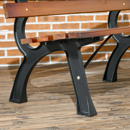 banca de gradina 2 locuri max. 240 kg, bancă de parc cu spătar, bancă frisoane din lemn pentru grădină și balcon 120 x 57 x 70 cm